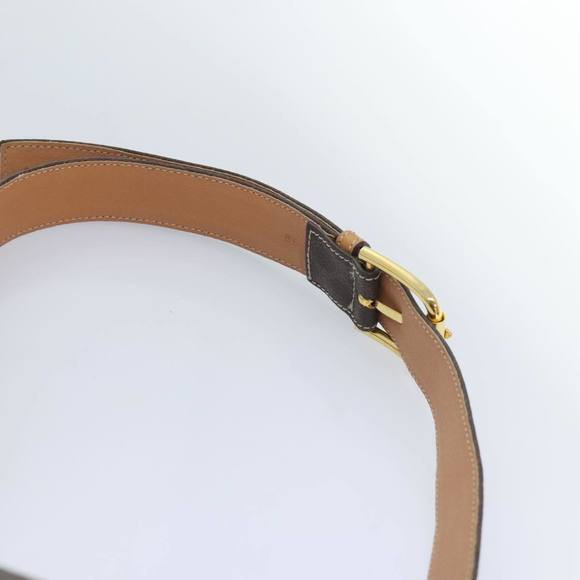 CELINE Macadam Canvas Waist bag PVC Leather Brown Gold Auth yk15121 - Picture 8 of 16